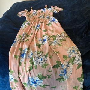 FLORAL OFF THE SHOULDER MAXI DRESS